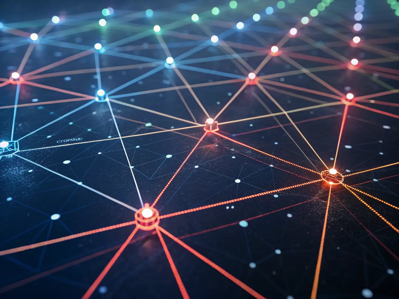 An abstract graphic representing data integration and platform compatibility, showcasing the importance of seamless integration with existing systems.